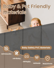 BBsecure retractable gate 55-wide spans large openings for easy access