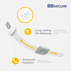 BBsecure soft nylon strap close-up highlights gentle, durable safety material.