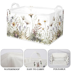 BBSET Wild Flowers shelf basket side prints show rustic decor with practical storage