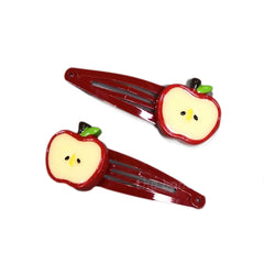 BBTDIN Apple Bow Clip green close-up highlights fresh spring style and comfort.