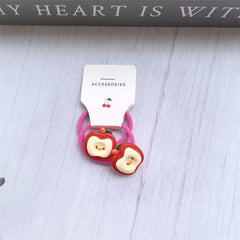 BBTDIN apple bow hair clip two-pack ready for coordinating school or party looks.