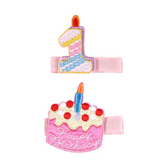 BBTDIN baby birthday hair clip pin for festive photos and outfits
