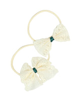 BBTDIN baby girls lace headband with bow suited for baptism photos