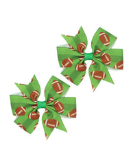 BBTDIN Football Hair Bow Clip in blue set—ideal for school games and cute everyday looks
