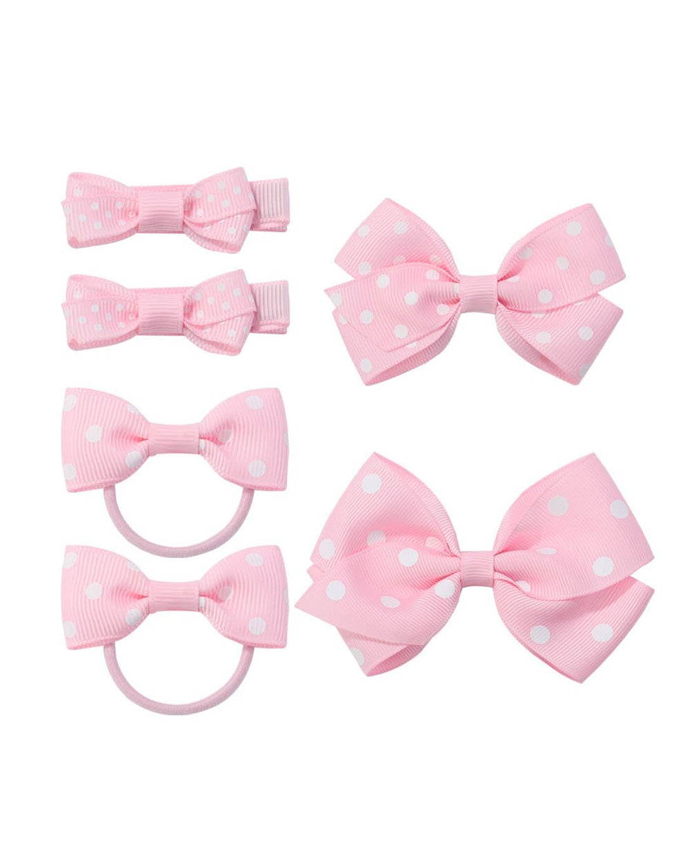 BBTDIN polka-dot pink hair clip close-up showing playful bow for everyday outfits