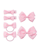 BBTDIN polka-dot pink hair clip close-up showing playful bow for everyday outfits