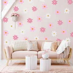 BBTO Daisy wall decal nursery art made from waterproof vinyl.