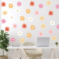 BBTO daisy wall decal six sheets provide abundant decorating options for any space