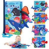BBWOO soft baby book cover with bright colors to attract attention and invite touch