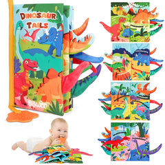 BBWOO Soft Baby Book front view showcasing vibrant colors for early visual tracking.