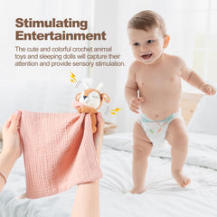 BBYP Baby Deer Plush hand-knitted texture for cozy security.