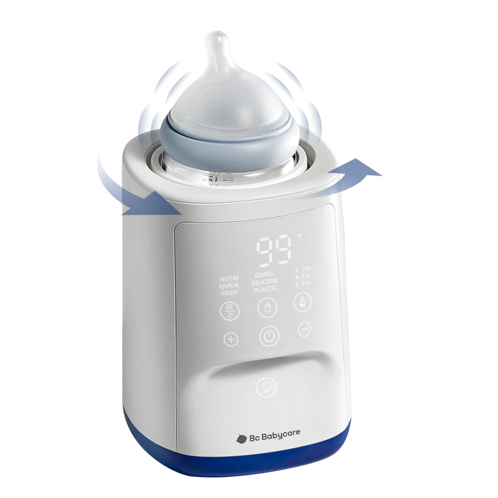 bc babycare bottle warmer quick-heat in action shows fast milk warming