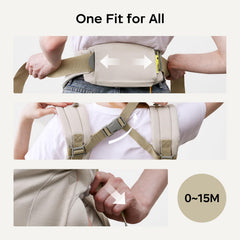 bc babycare CocoonGo front inward carry showcases newborn-ready versatility and secure positioning