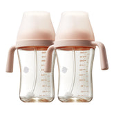 BC Babycare Sippy Cup Learner with handles promotes smooth sipping at 13-degree incline.