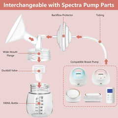 BDICOVE wide-neck bottle in 6oz size offers organized milk storage on the go.