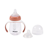 BEABA 2-in-1 bottle-to-sippy cup terracotta for smooth transition
