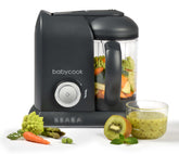 BEABA Babycook Solo front view showing all-in-one design for quick baby meals.