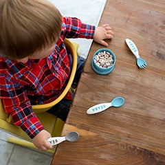 BEABA Breeze 10-piece cutlery used at mealtime to foster independent feeding.
