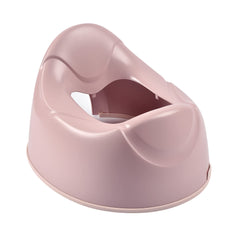 BEABA Ergonomic Training Potty rose top view emphasizes compact footprint for easy storage.