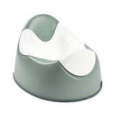 Beaba ergonomic training potty sage seat closeup showing a comfortable, contoured surface for toddlers.