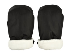 Béaba stroller gloves with zip attachment system side view for quick securement