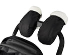 Béaba waterproof fleece-lined stroller gloves front view showing warm protection