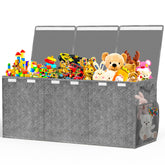 Beadsky extra large toy box with lid open for easy toy sorting and quick cleanup.