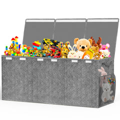 Beadsky extra large toy box with lid open for easy toy sorting and quick cleanup.