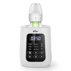 Bear baby bottle warmer front view shows compact bedside design for quick feeds.