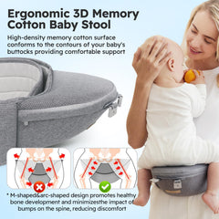 Bear Baby Carrier adjustable size grows with baby from newborn to toddler.