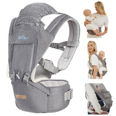 Bear Baby Carrier hip seat provides ergonomic support for baby's hips during carries.