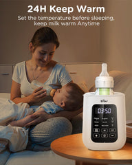 Bear bottle warmer auto shut-off indicator helps prevent overheating safely.