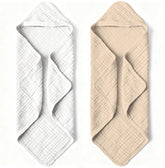 Bear Rocket hooded baby towel absorbent close-up showing plush organic cotton softness