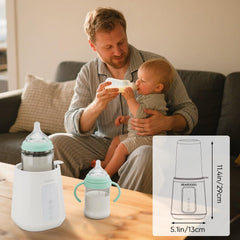 BEARDODO Baby Bottle Warmer digital display shows temperature and timer for precise warming
