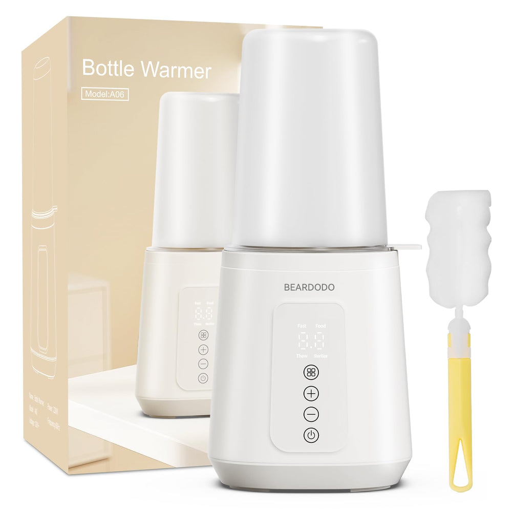 BEARDODO Baby Bottle Warmer front view with digital controls for quick feeding