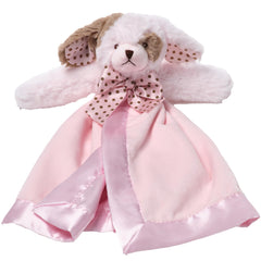 Bearington Wiggles Snuggler pink velour head close-up for soothing baby comfort