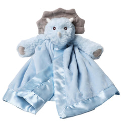 Bearington Lil’ Tracer Dinosaur Lovey front view—soft plush comfort for newborn snuggles.