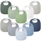 Bearmoss blue-green bibs packaging showing the 10-pack for busy families