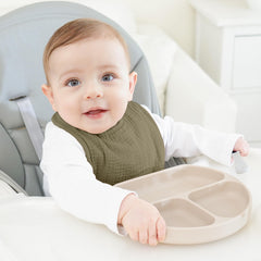 Bearmoss bandana bib adjustable with two snaps offers growing comfort during teething