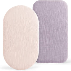 Bearmoss bassinet sheets close-up highlights ultra-soft, breathable muslin for gentle skin.