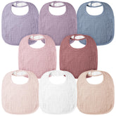 Bearmoss muslin baby bibs Summer Berry pack cover offering everyday drool protection.