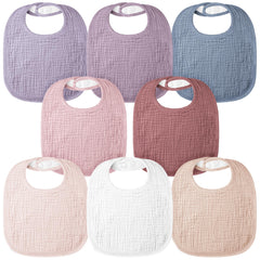 Bearmoss muslin baby bibs Summer Berry pack cover offering everyday drool protection.