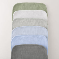 Bearmoss muslin burp cloths 20x10 inches for generous burp coverage.