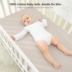 Bearmoss muslin crib sheets breathable surface ideal for cooler sleep