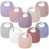 Bearmoss 100% cotton muslin bibs in Rosebud color, soft and gentle for daily wear