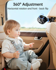 Bearwind Mini fan illuminated with LED night light for bedtime car rides