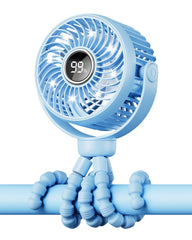 Bearwind mini portable stroller fan with 360-degree rotation for flexible cooling on the go.