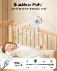 Bearwind mini stroller fan clipped on a stroller for quick attachment during walks