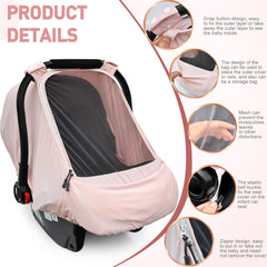 Beatoutou baby car seat cover is durable and machine washable for daily use.