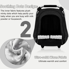 beatoutou baby car seat cover inner minky dot fabric is soft and gentle